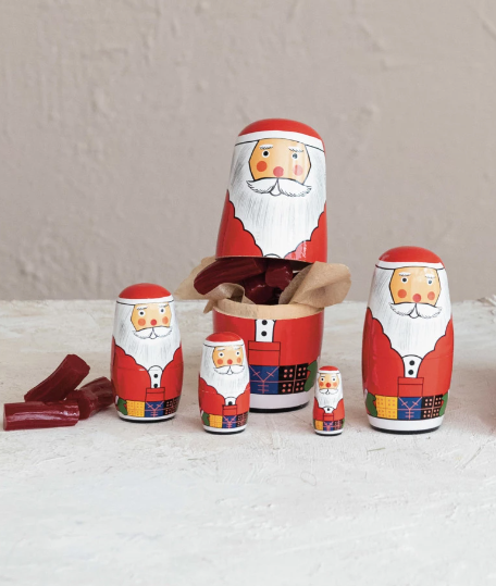 Nesting Santa Dolls, The Feathered Farmhouse