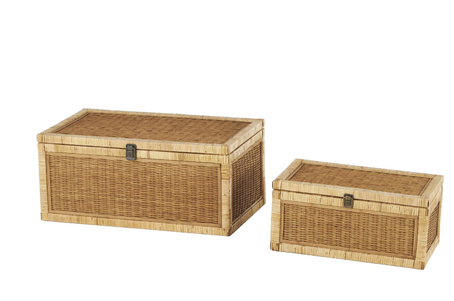 Rattan Handmade Storage Boxes, Feathered Farmhouse