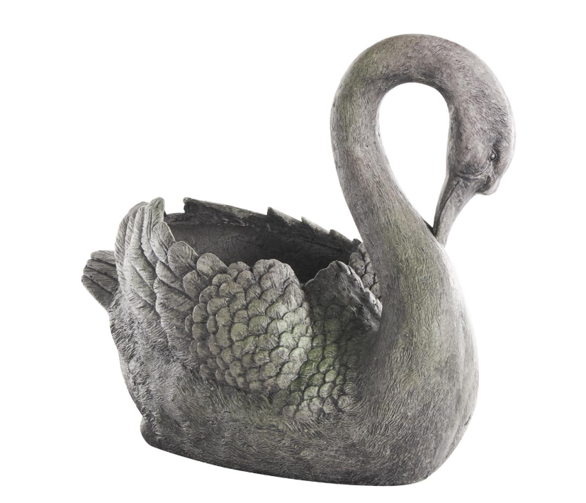 Gray Swan Planter, Feathered Farmhouse