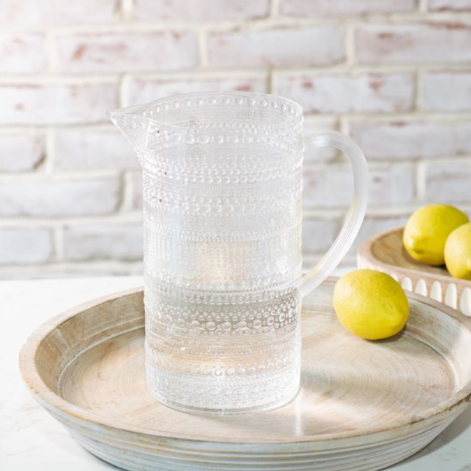Melamine Dot Pitcher, Feathered Farmhouse