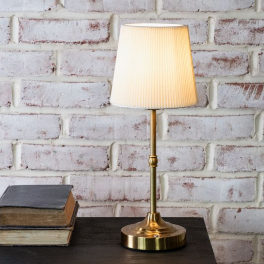 Rechargeable Gold LED Lamp, Feathered Farmhouse