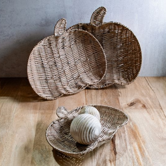 Willow Pumpkin Basket, Feathered Farmhouse