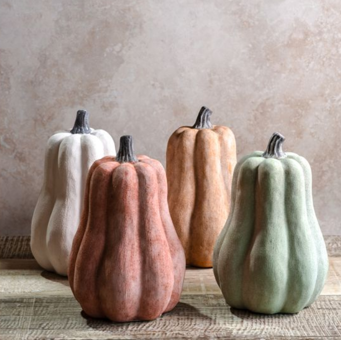 Fall Ceramic Gourds, Feathered Farmhouse
