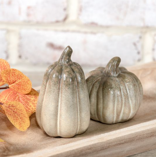 Green Tone Pumpkin + Gourd, Feathered Farmhouse