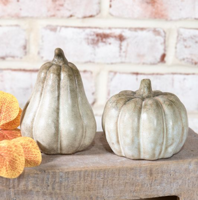 Green Tone Pumpkin + Gourd, Feathered Farmhouse
