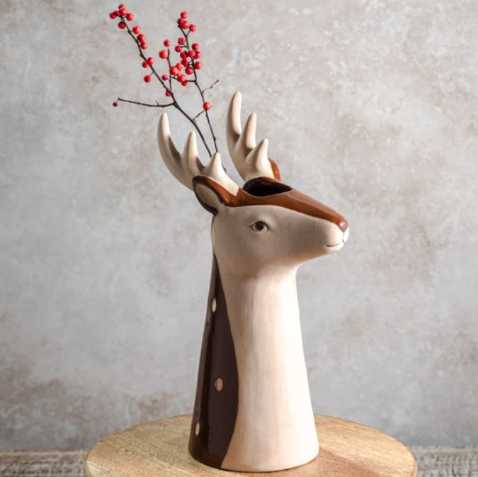 Tabletop Deer, Feathered Farmhouse