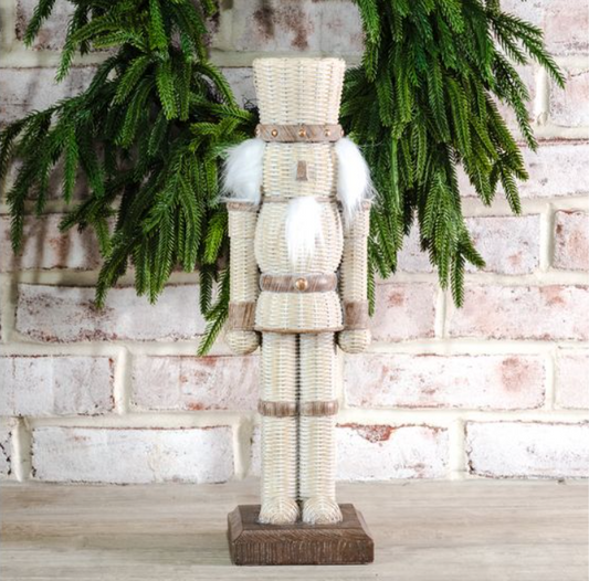 Resin Weave Nutcracker, Feathered Farmhouse