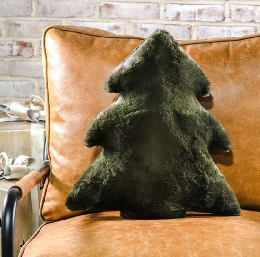 Soft Green Tree Pillow, Feathered Farmhouse