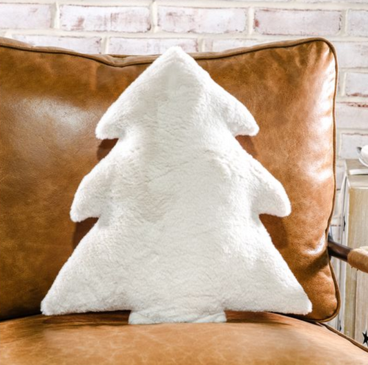Soft White Tree Pillow, Feathered Farmhouse