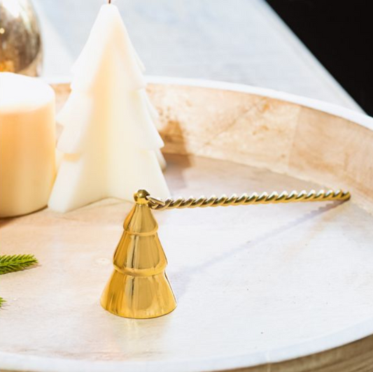 Gold Christmas Tree Snuffer, Feathered Farmhouse