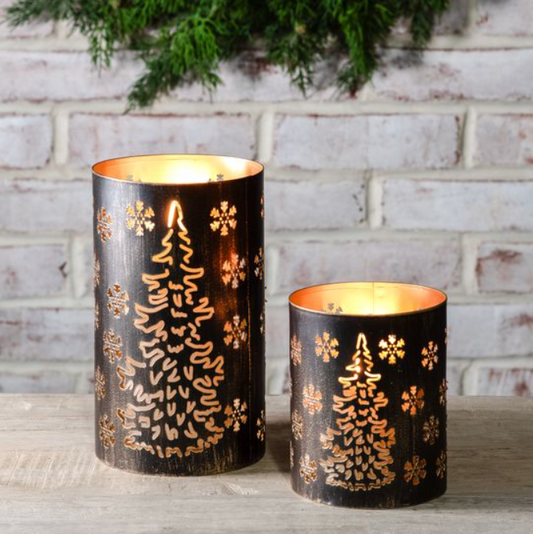 Soft Black Tree Lanterns, Feathered Farmhouse