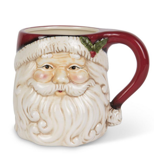 Santa Face Mug, Feathered Farmhouse