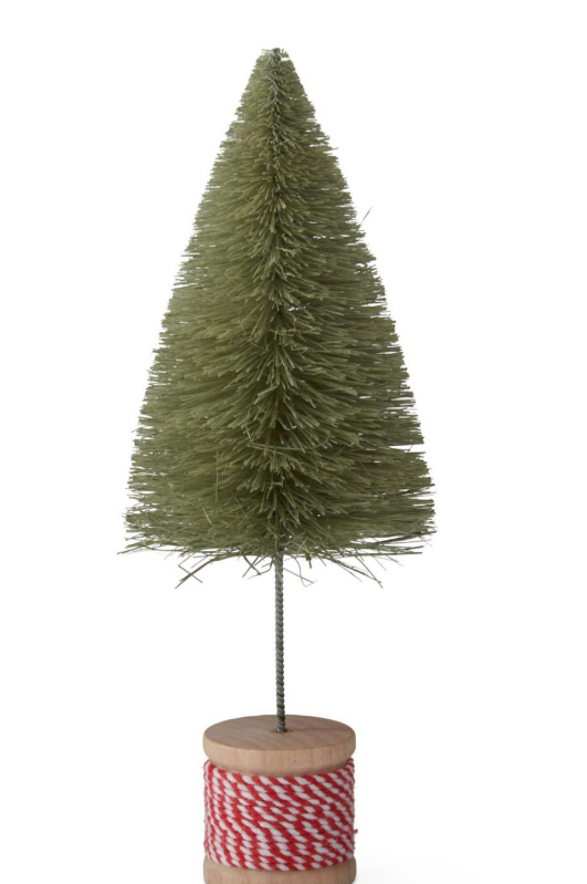 Light Green Bottle Brush Tree, Feathered Farmhouse