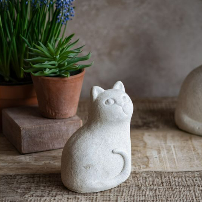 Cement Cat, Feathered Farmhouse