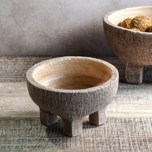 Beige Raised Terra Cotta Bowl, Feathered Farmhouse