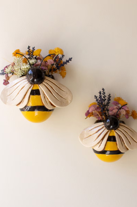 Bee Wall Planter, Feathered Farmhouse
