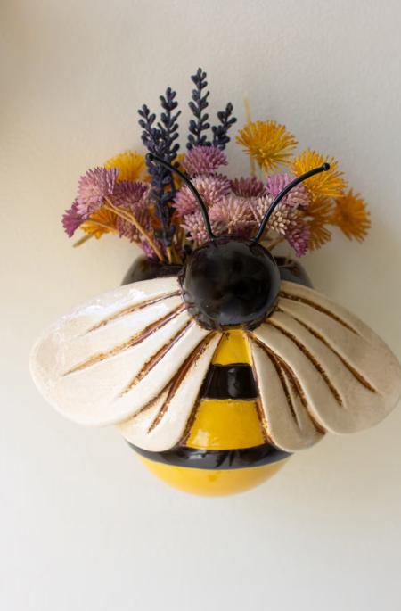 Bee Wall Planter, Feathered Farmhouse