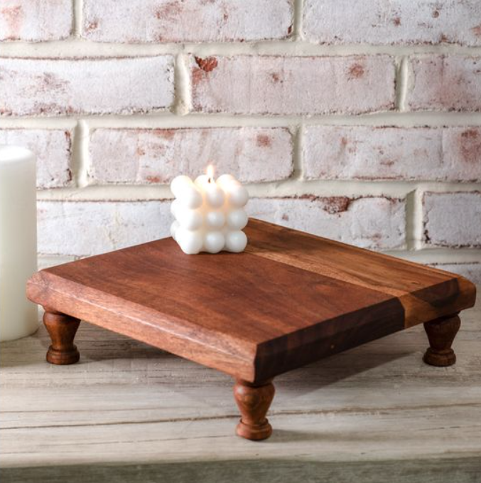 Low Table Riser Top Wood Table Riser – The Feathered Farmhouse