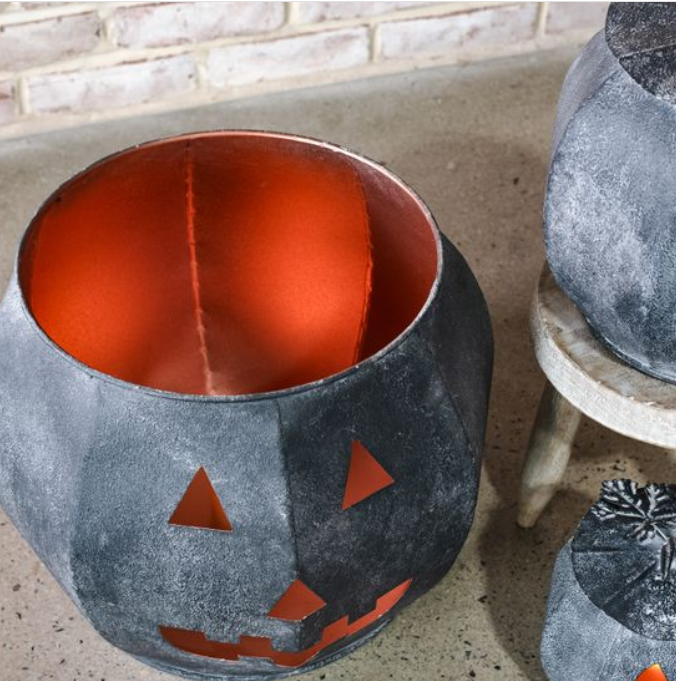 Black Tin Pumpkins, Feathered Farmhouse