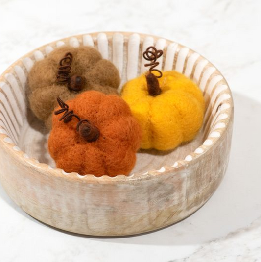 Felt Pumpkin, Feathered Farmhouse