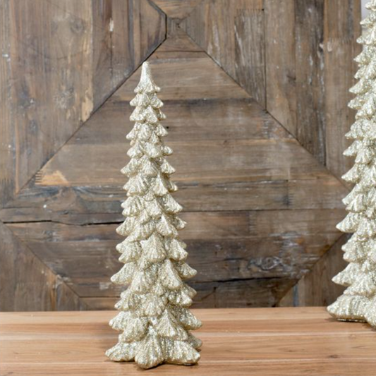 Gold Glitter Tree, Feathered Farmhouse