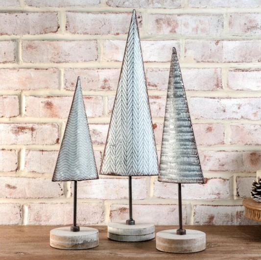 Gold & White Christmas Trees, Feathered Farmhouse