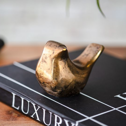 Brass Deco Bird, Feathered Farmhouse