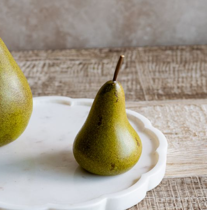 Ceramic Pear, Feathered Farmhouse
