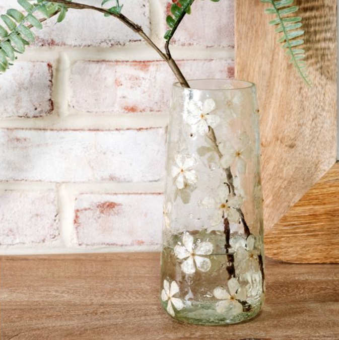 Dried Floral Vase, Feathered Farmhouse