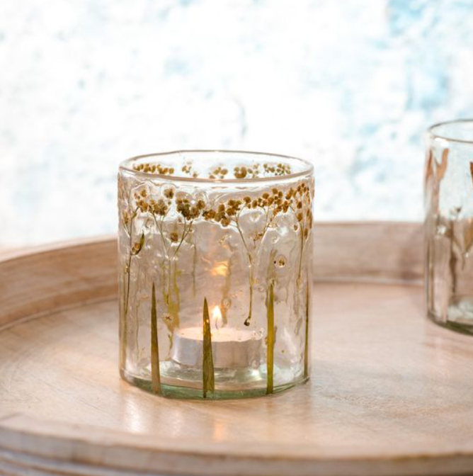 Pressed Baby's Breath Jar, Feathered Farmhouse