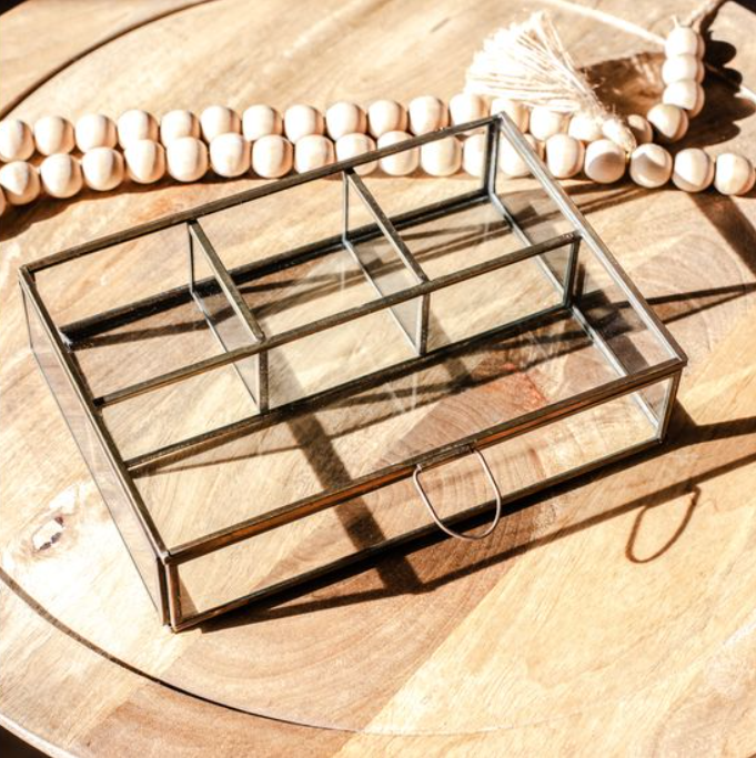 Aged Antique Jewelry Box, Feathered Farmhouse