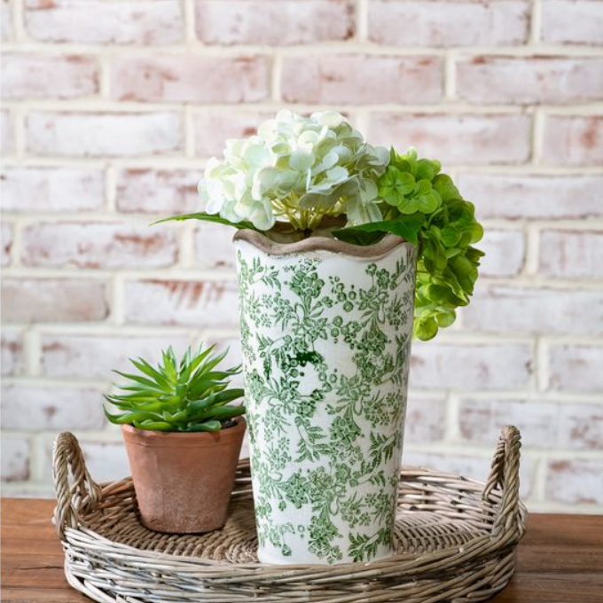 Verte Heirloom Vase, Feathered Farmhouse