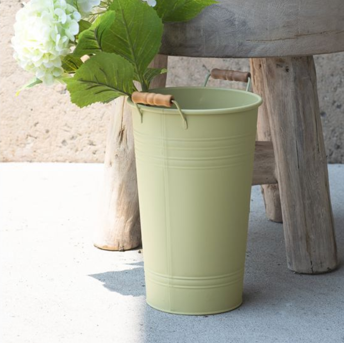 French Flower Bucket, Feathered Farmhouse