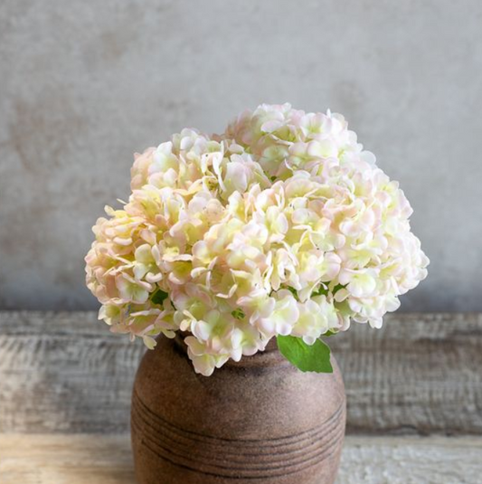 Pink Mini Hydrangea Bunch, Feathered Farmhouse