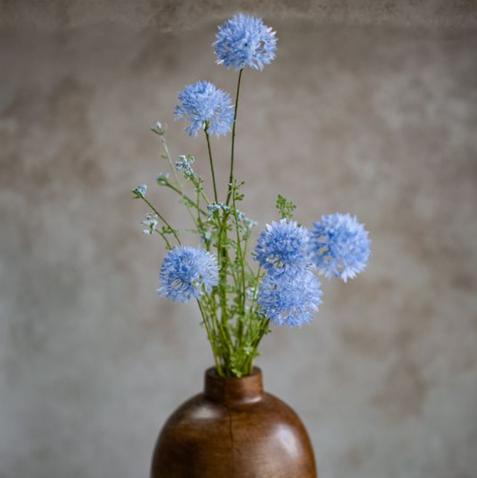 Blue Dandelion Spray, Feathered Farmhouse