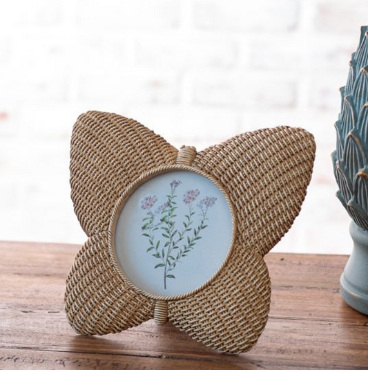 Bronze Butterfly Weave Frame, Feathered Farmhouse