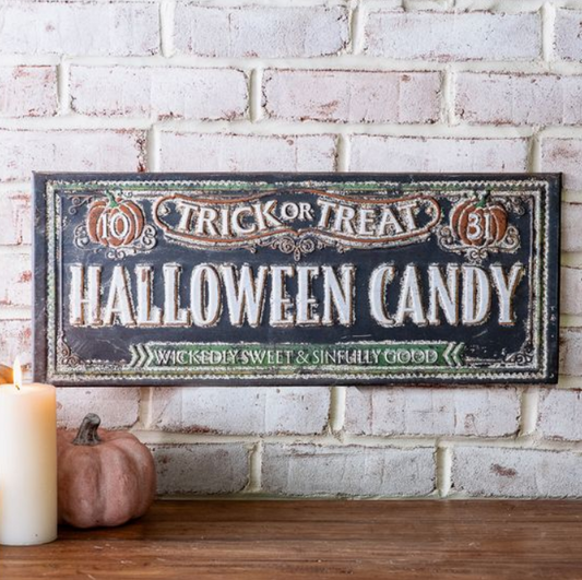 Halloween Candy Sign, Feathered Farmhouse