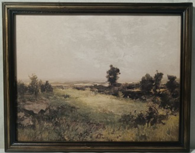 Landscape Canvas Wall Art, Feathered Farmhouse