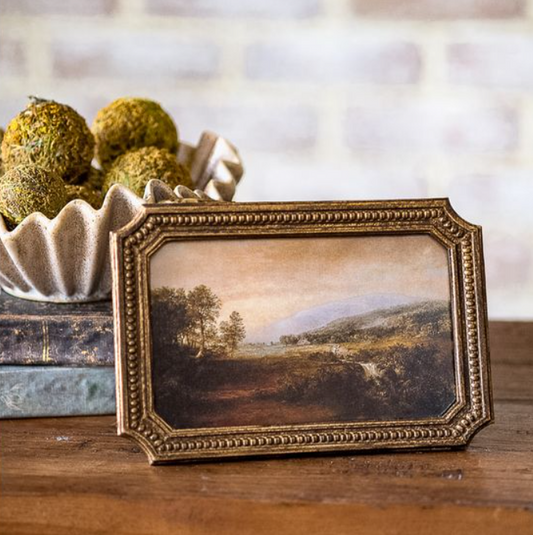 Gold Dot Edge Frame, Feathered Farmhouse