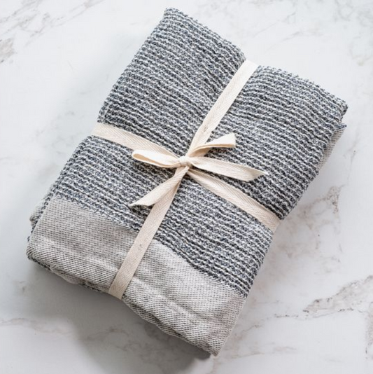 Blue Waffle Towels, Feathered Farmhouse