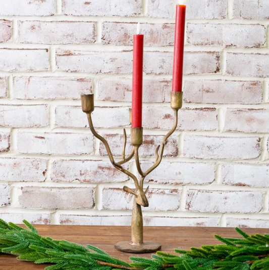 Antler Candle Holder, Feathered Farmhouse
