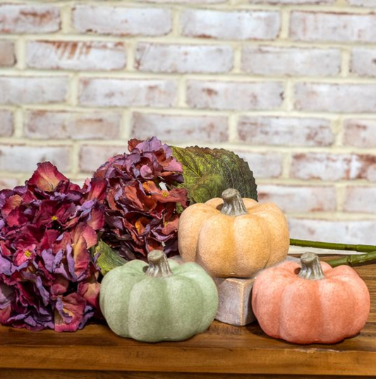 Fall Ceramic Pumpkin, Feathered Farmhouse