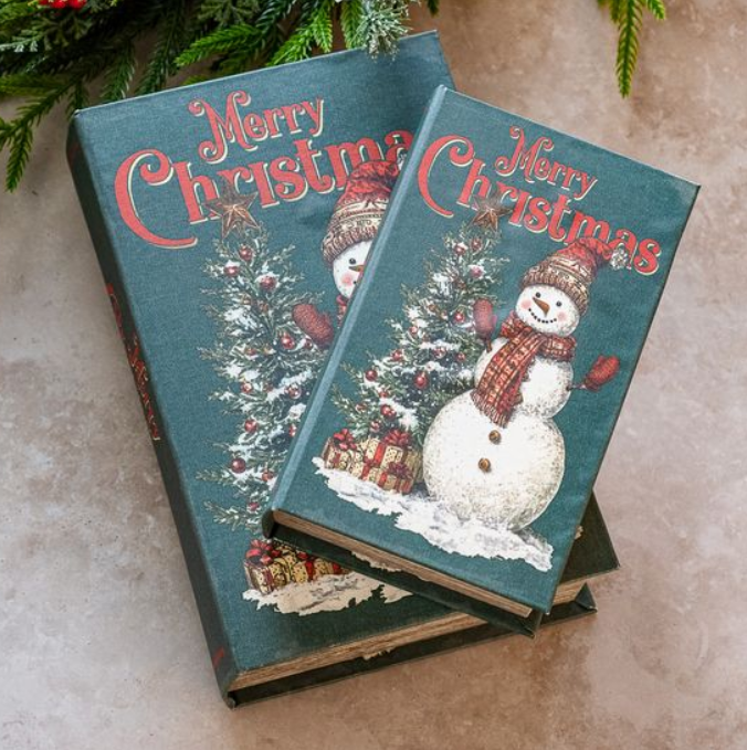 Merry Christmas Storage Book, Feathered Farmhouse