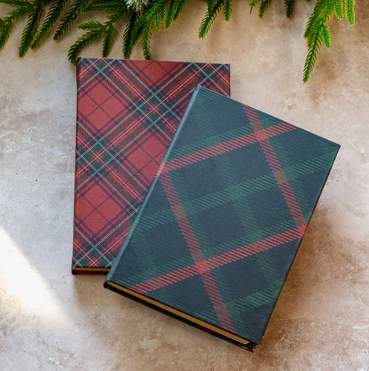 Tartan Plaid Notebook, Feathered Farmhouse