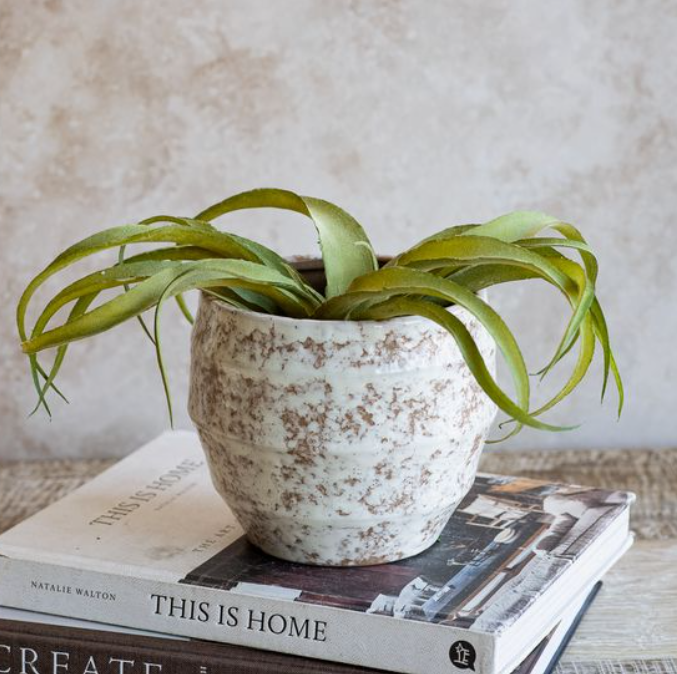 Mottled Planter, Feathered Farmhouse