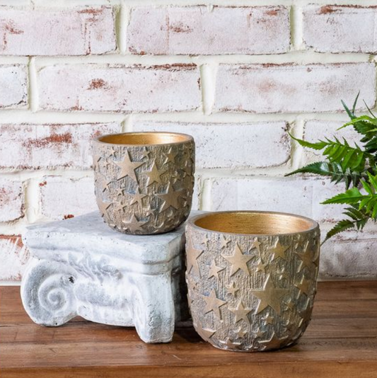 Gold Stars Planter, Feathered Farmhouse