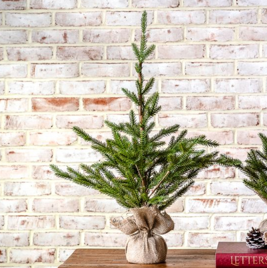 Tree with Jute Base, Feathered Farmhouse