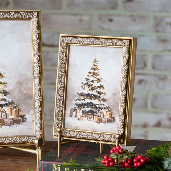 Vintage Christmas Tree Frame, Feathered Farmhouse