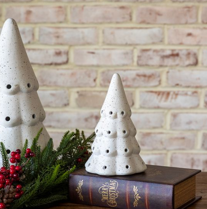 White Christmas Tree Decor, Feathered Farmhouse