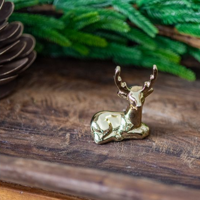 Gold Deer Place Card Holder, Feathered Farmhouse